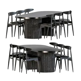 Joffrey Solid Ash Dining Chair Black